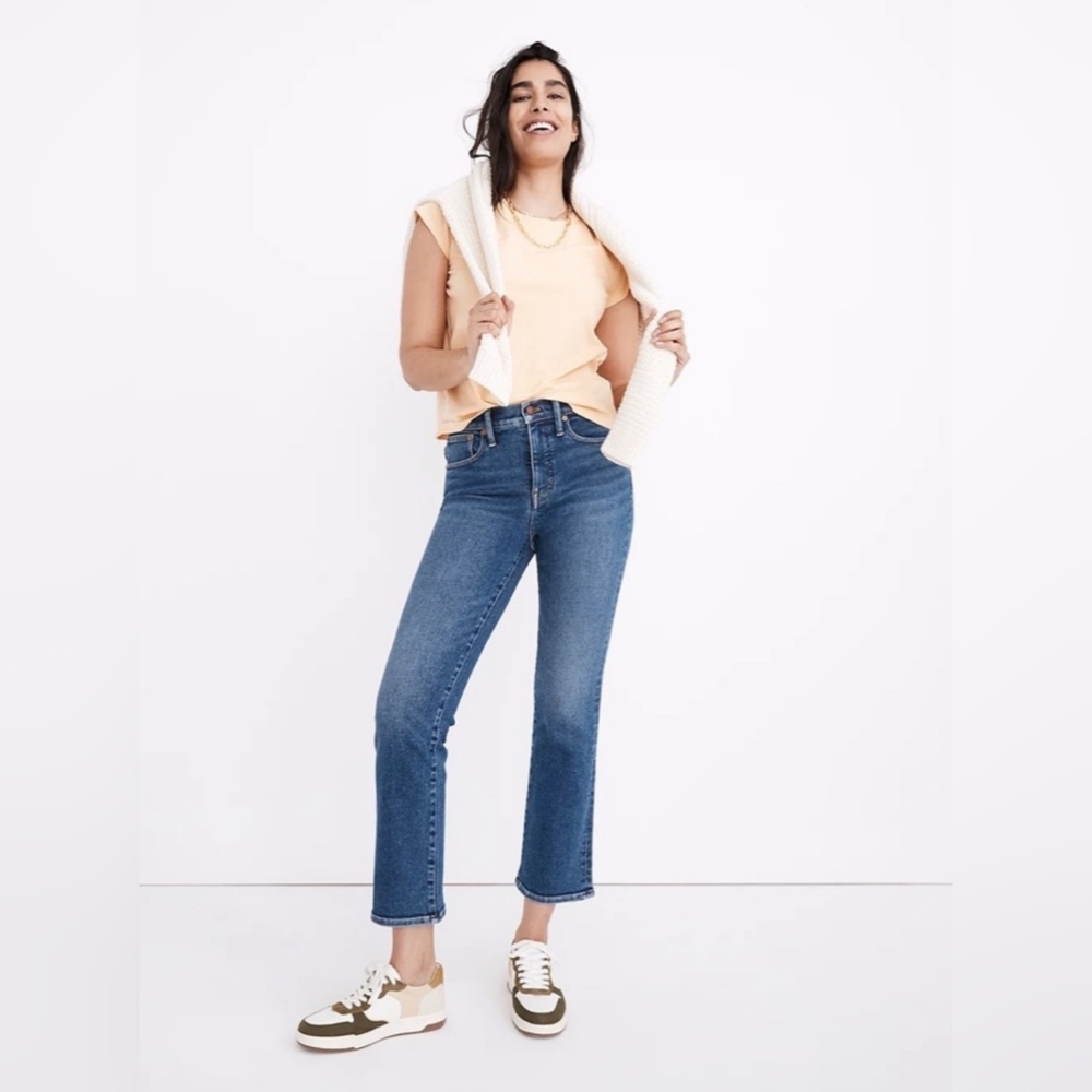 Madewell Tall Cali Demi-Boot Jeans In Bodney Wash Size 30